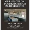 Limited time 10% off kitchen or bathroom remodel.