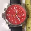 Invicta I Force Red Dial With Black Leather Band offer Jewelries