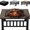 Devoko Outdoor Fire Pit 32 Inch Firepit Table Metal Outdoor Fireplaces with Waterproof Cover offer Lawn and Garden