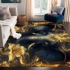 5' x 7' African Elephant Area Rug Opulent Gold Flowers Rugs for Living Room, Bedroom, Office offer Home and Furnitures