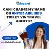Can I Change My Name On United Airlines Ticket Via Travel Agents? offer Web Services
