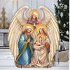 Nativity with Angel Outdoor Decor by G. Debrekht - Nativity Holiday Decor - 8611056F offer Home and Furnitures