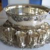 Silverplate PUNCH BOWL SET by Wallace offer Home and Furnitures