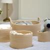 Cotton Rope Woven Storage Baskets, 4-pack stackable offer Home and Furnitures